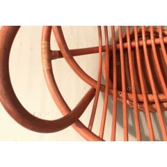 Кресло-качалка Cruzo Флора из натурального ротанга терракотовое на пружинном блоке Новая Каховка