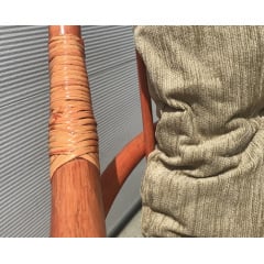 Кресло-качалка Cruzo Флора из натурального ротанга терракотовое на пружинном блоке Новая Каховка