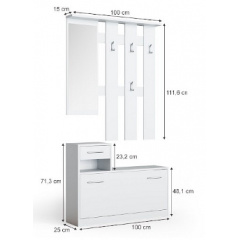 Прихожая Doros комплект вешалка со шкафом Алиса+Промо2 белая Київ