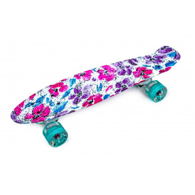 Пенни борд "Fish" Poppies (светящиеся колеса) - 447847382