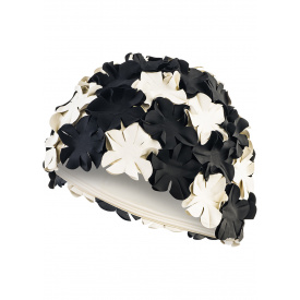 Шапка для плавания Aquaspeed BLOOM 5706 Черная, Белая (5908217657060)