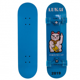 Скейтборд в сборе LUKAI SK-1245-4 роликовая доска со светящимися колесами Синий