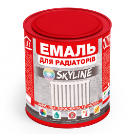 Эмаль для радиаторов акриловая термостойкая глянцевая SkyLine 0.75 л
