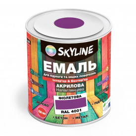 Эмаль для пола и других поверхностей акриловая SkyLine Фиолетовая RAL 4001 0.75 л