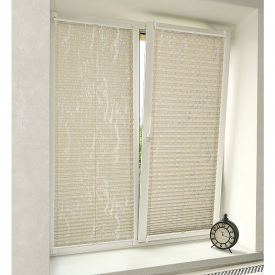 Жалюзі Плісе Mirror сірий крем 600х1500х2050 мм