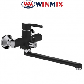 Змішувач для ванни довгий ніс Winmix Premium EDEM BLACK (Chr-006), Польща