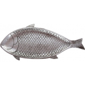 Блюдо 38.5х17х2см Silver Рыбка Bona DP118555
