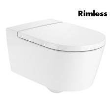 ROCA INSPIRA ROUND Rimless унитаз подвесной 37*56*44см, горизонтальный выпуск, без сиденья