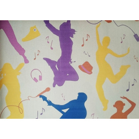 Обои на бумажной основе Шарм 121-04 Диско светло-сер. фон (0,53х10м.)