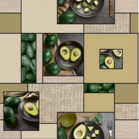 Обои на бумажной основе влагостойкие Шарм 166-01 Авокадо бежевые (0,53х10м.)