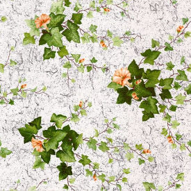 Обои на бумажной основе влагостойкие Шарм 09-01 Плющ бежевый (0,53х10м.)