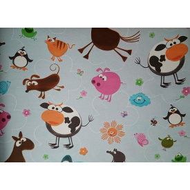 Обои на бумажной основе простые Шарм 122-04 Ферма синий фон (0,53х10м.)