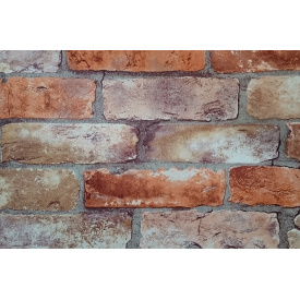 Обои на бумажной основе влагостойкие Шарм 114-10 Лофт бежево-оранжевые (0,53х10м.)