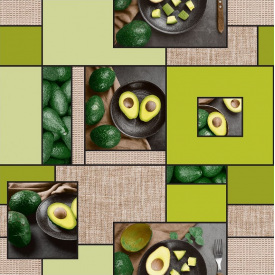 Обои на бумажной основе влагостойкие Шарм 166-03 Авокадо зеленые (0,53х10м.)