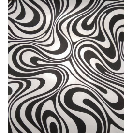 Обои на бумажной основе простые Шарм 129-02 Волна черно-белые (0,53х10м.)