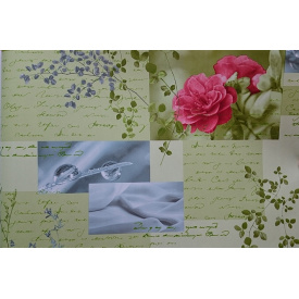 Обои на бумажной основе влагостойкие Шарм 118-03 Идилия салатовые (0,53х10м.)