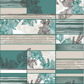 Обои на бумажной основе влагостойкие Шарм 161-04 Люссо бирюзовые (0,53х10м.)