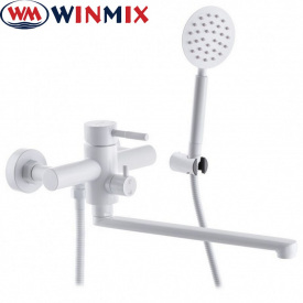 Смеситель для ванны длинный нос WINMIX Sus White EURO (Chr-006), Польша (нержавеющая сталь)
