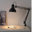 Настольная лампа в современном стиле на струбцине Brille 40W MTL-07 Черный Николаев