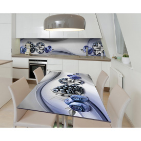 Наклейка 3Д виниловая на стол Zatarga «Ягоды в серебре» 600х1200 мм (Z184149st)