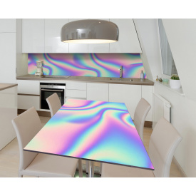 Наклейка 3Д виниловая на стол Zatarga «Северное сияние» 650х1200 мм для домов, квартир, столов, кофейн, кафе