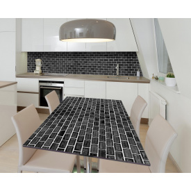 Наклейка 3Д виниловая на стол Zatarga «Чёрный глянец» 650х1200 мм (Z184014/1st)