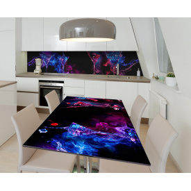 Наклейка 3Д виниловая на стол Zatarga «Мастерство бармена» 600х1200 мм для домов, квартир, столов, кофейн,