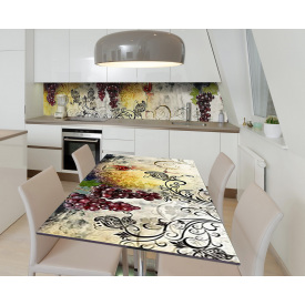 Наклейка 3Д виниловая на стол Zatarga «Бокал Каберне» 650х1200 мм (Z184019/1st)