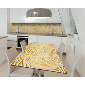 Наклейка 3Д виниловая на стол Zatarga «Золотые лабиринты» 650х1200 мм (Z184306/1st)