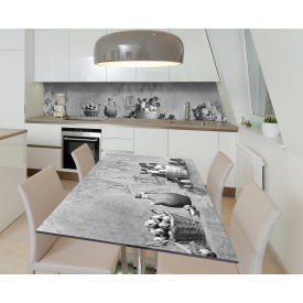 Наклейка 3Д виниловая на стол Zatarga «Старинные открытки» 650х1200 мм для домов, квартир, столов, кофейн,