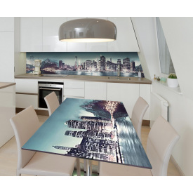 Наклейка вінілова на стіл Zatarga  "Місто під горою" 600х1200 мм