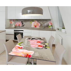Наклейка вінілова на стіл Zatarga  "Венеція Орхідеї" 600х1200 мм