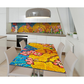 Наклейка виниловая на стол Zatarga "Яркий Витраж" 600х1200 мм