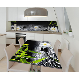 Наклейка вінілова на стіл Zatarga  "Лотоси та Роса" 600х1200 мм