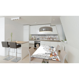 Наклейка вінілова на стіл Zatarga «Вулиці Парижа» 650х1200 мм Z180797/1st