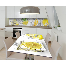 Наклейка вінілова на стіл Zatarga  "Долька Лимона" 600х1200 мм