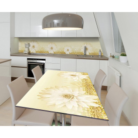 Наклейка виниловая на стол Zatarga "Цветы на песк" 650х1200 мм