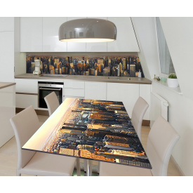 Наклейка вінілова на стіл Zatarga  "Ранок Хмарочоси" 650х1200 мм