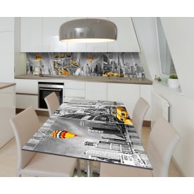 Наклейка вінілова на стіл Zatarga  "Повітряна куля Таксі" 600х1200 мм