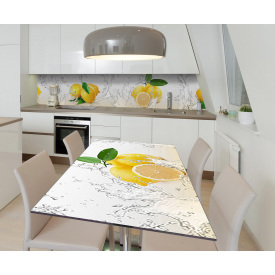 Наклейка вінілова на стіл Zatarga  "Соковиті Лимони" 600х1200 мм