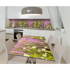 Наклейка вінілова на стіл Zatarga  "Польові квіти" 650х1200 мм