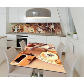 Наклейка виниловая на стол Zatarga "Кофейная идилия" 650х1200 мм