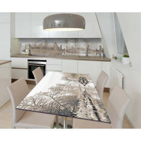 Наклейка виниловая на стол Zatarga "Дождливый пейзаж" 600х1200 мм