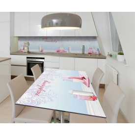 Наклейка вінілова на стіл Zatarga  "Малиновий коктейль" 600х1200 мм