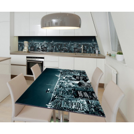 Наклейка виниловая на стол Zatarga "Синева ночного города" 600х1200 мм