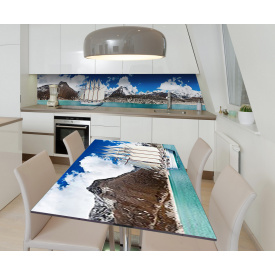 Наклейка вінілова на стіл Zatarga  "Корабель з білими вітрилами" 600х1200 мм Z181734st