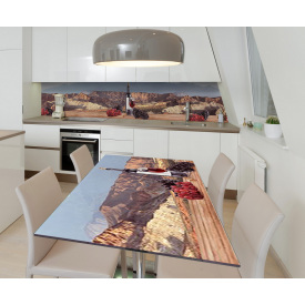 Наклейка виниловая на стол Zatarga "Горы и Вино" 600х1200 мм