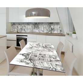 Наклейка вінілова на стіл Zatarga  "Намальована Вулиця" 650х1200 мм Z181715/1st