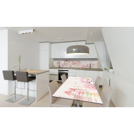 Наклейка вінілова на стіл Zatarga «Рожевий Ажур» 600х1200 мм Z180727st