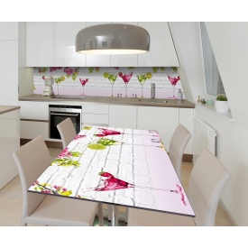 Наклейка вінілова на стіл Zatarga "Яскраві коктейлі" 600х1200 мм